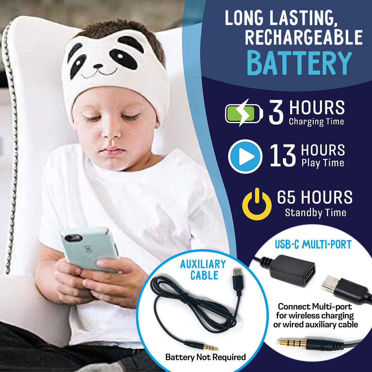 CozyPhones Kids Headphones, Headband Earphones for Children Baby