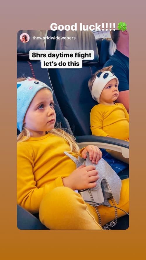 A parent's photo of their child wearing CozyPhones