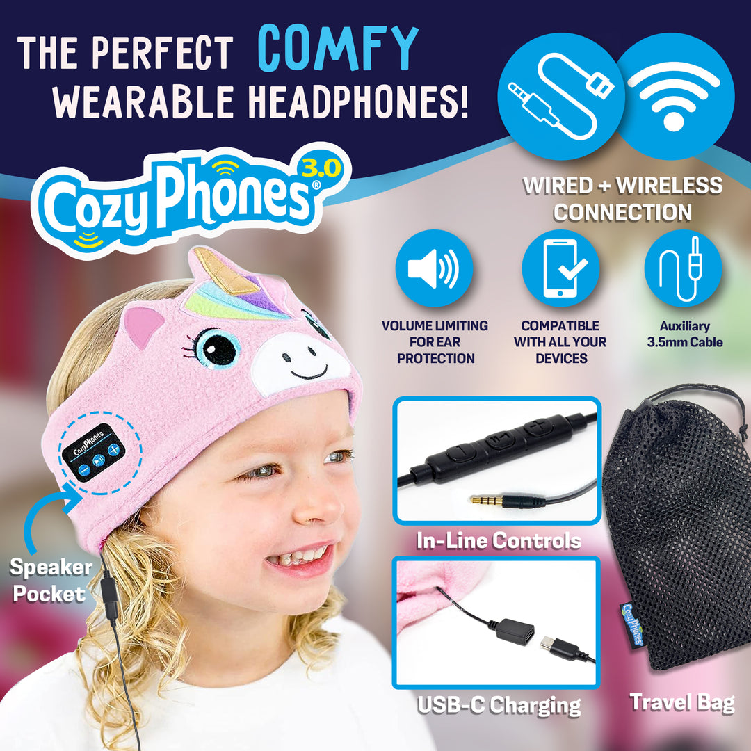 CozyPhones 3.0 Wireless / Wired Headband Headphones